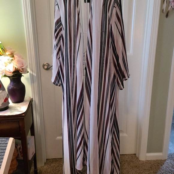 torrid Tops - TORRID STRIPED CHIFFON KOMONO